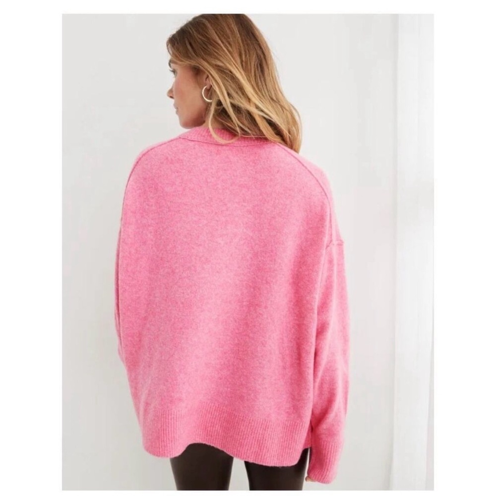 Aerie Pink Crew Neck Sweater XL - Picture 2 of 2